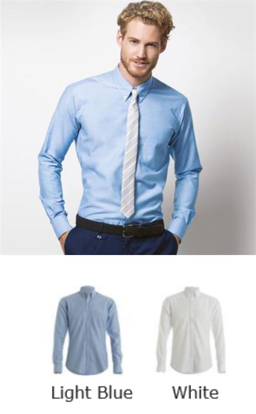 Kustom Kit KK184 Slim Fit Workwear long sleeve Oxford shirt